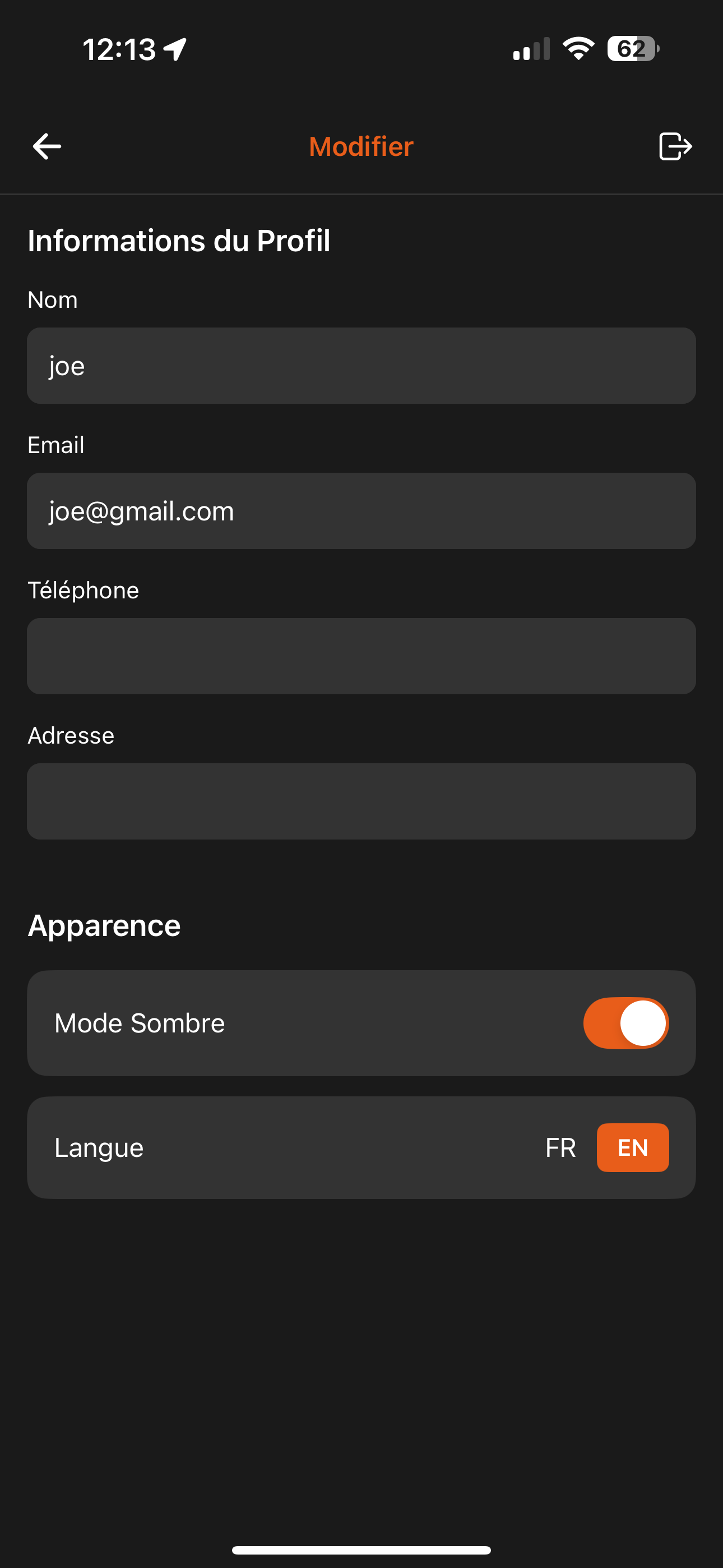 Profil vendeur