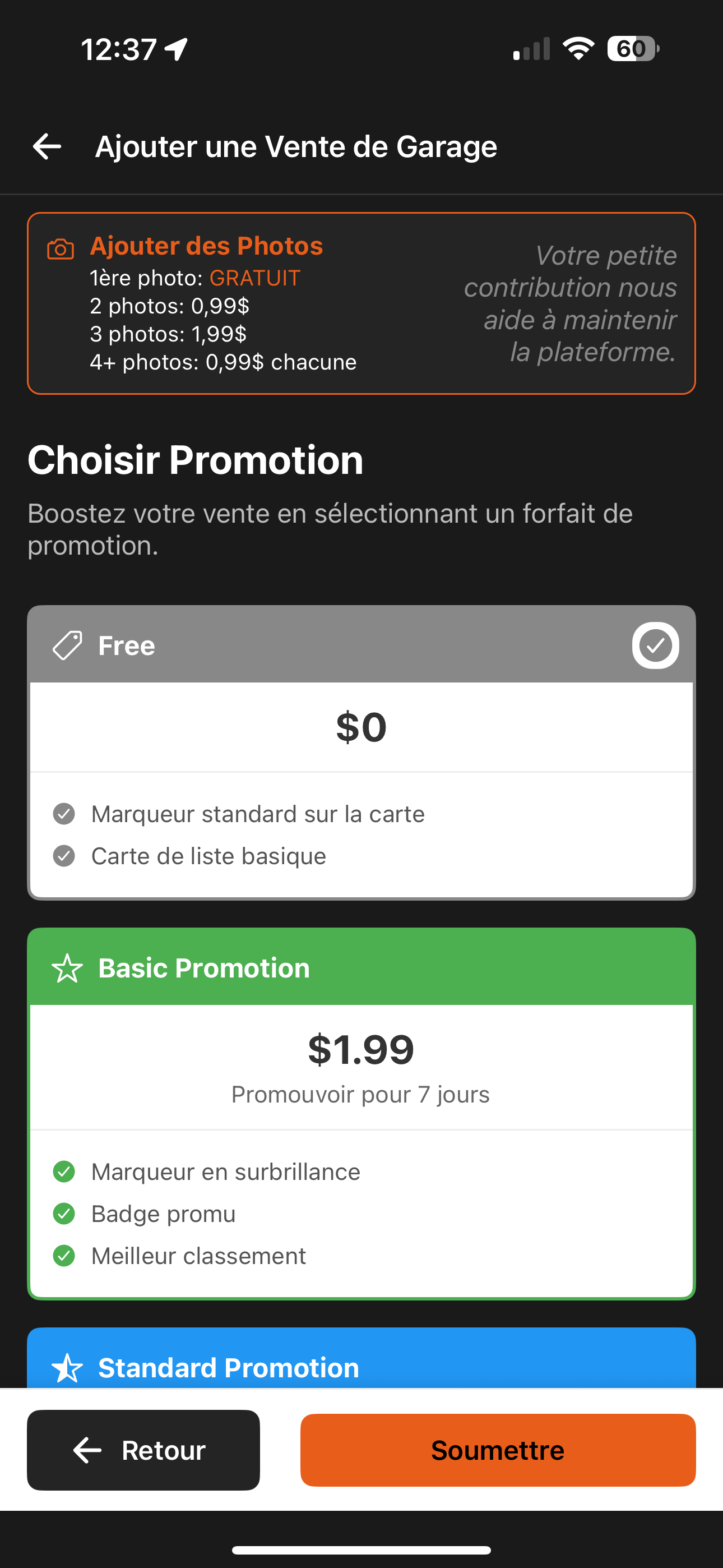 Choose a promotion