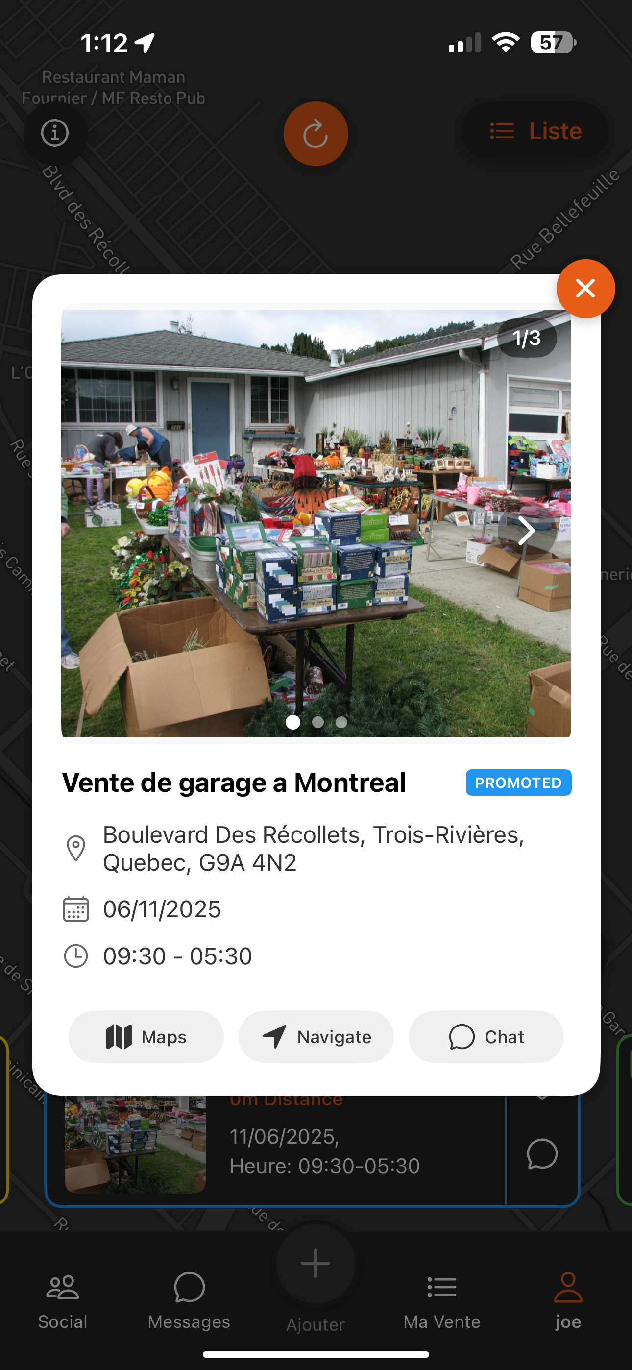 Détails de vente