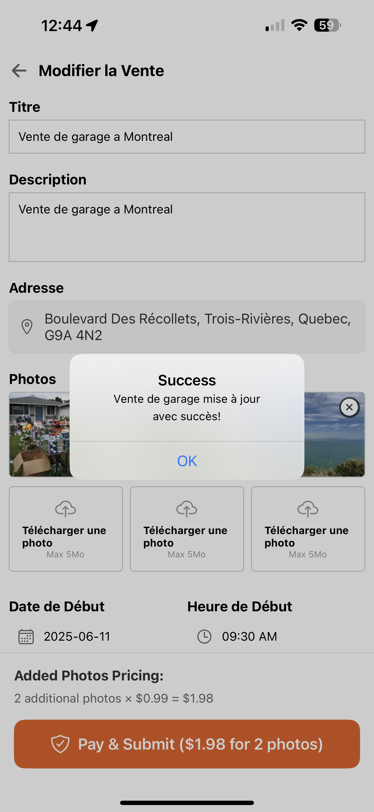 Aperçu des photos